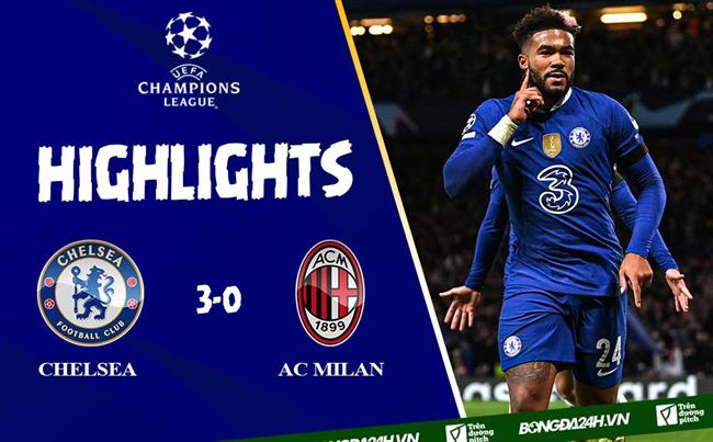 Video Chelsea vs AC Milan cúp C1: Aubameyang và James toả sáng
