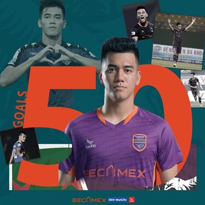 Tiến Linh chạm cột mốc ghi bàn khủng ở Bình Dương