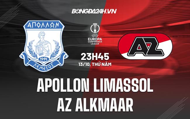 Nhận định Apollon Limassol vs AZ Alkmaar 23h45 ngày 13/10 (Europa Conference League 2022)
