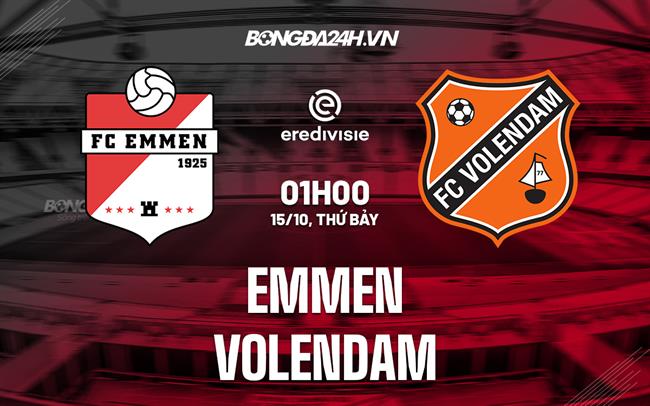 Nhận định, dự đoán Emmen vs Volendam 1h00 ngày 15/10 (VĐQG Hà Lan 2022/23)