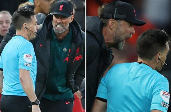 HLV Klopp hét vào mặt trọng tài biên và phải nhận thẻ đỏ HLV Klopp het vao mat trong tai bien va phai nhan the do