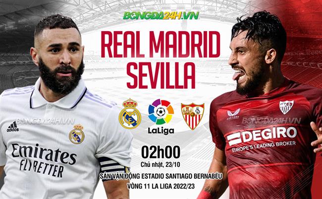 Nhận định bóng đá Real Madrid vs Sevilla 2h00 ngày 23/10 (La Liga 2022/23)