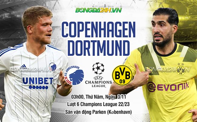 Nhận định -  Copenhagen vs Dortmund 3h00 ngày 3/11 (Champions League 2022/23)