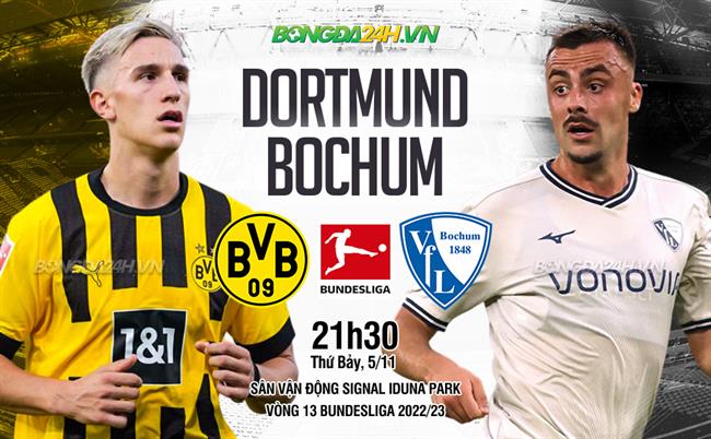 Nhận định bóng đá Dortmund vs Bochum 21h30 ngày 5/11 (Bundesliga 2022/23)
