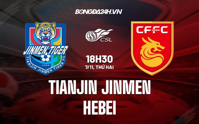 Nhận định Tianjin Jinmen vs Hebei 18h30 ngày 7/11 (VĐQG Trung Quốc 2022)