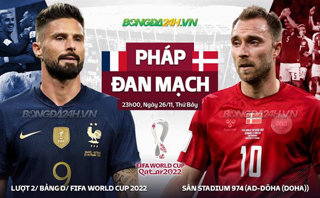 Nhận định Pháp vs Đan Mạch (23h00 ngày 26/11): Tưởng dễ mà không dễ