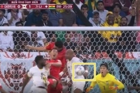 Tinh huong tranh cai o tran Han Quoc vs Ghana