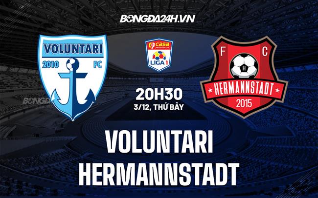 Nhận định bóng đá Voluntari vs Hermannstadt 20h30 ngày 3/12 (VĐQG Romania 2022/23)