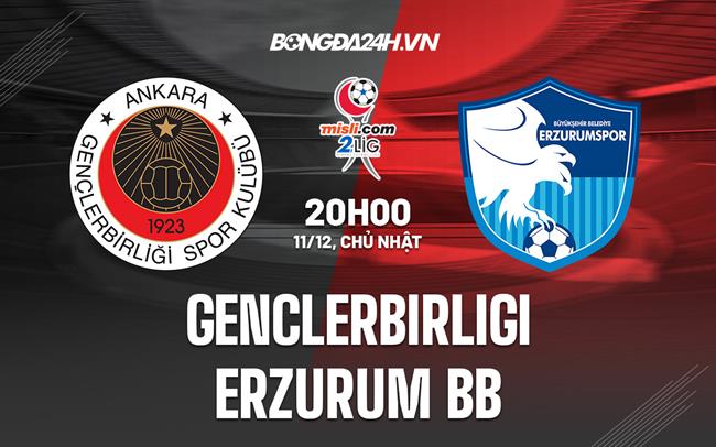 Nhận định Genclerbirligi vs Erzurum 20h00 ngày 11/12 (Hạng 2 Thổ Nhĩ Kỳ 2022/23)