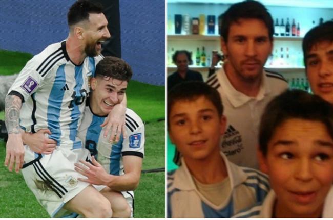 Bức ảnh chụp Alvarez và Messi cách đây hơn 10 năm gây sốt