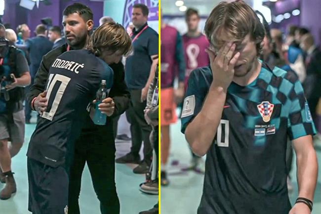 Angel di Maria và Aguero an ủi Modric sau thất bại của Croatia 2 Angel di Maria và Aguero an ủi Modric sau thất bại của Croatia 2