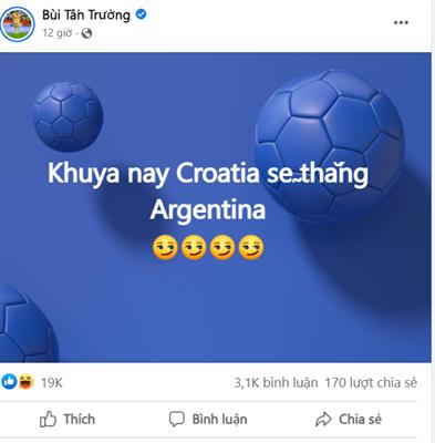 Tan Truong du doan tran dau giua Croatia va Argentina