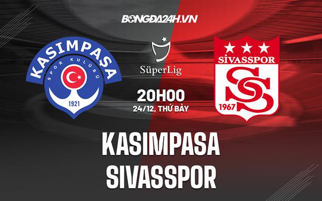 Nhận định Kasimpasa vs Sivasspor 20h00 ngày 24/12 (VĐQG Thổ Nhĩ Kỳ 2022/23)