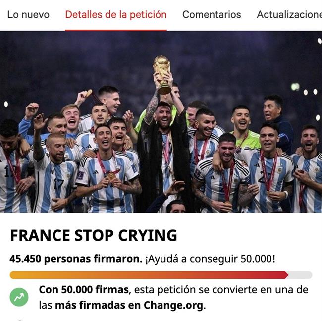 CĐV Argentina đáp trả đề nghị đá lại chung kết World Cup 2022