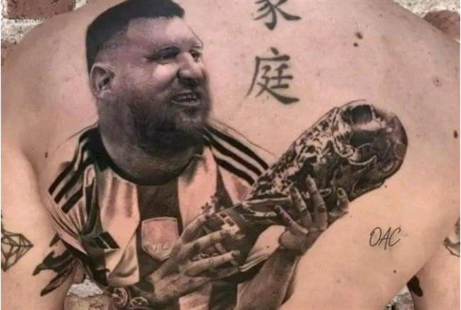 Không nhịn được cười với hình xăm Messi xấu tệ của một fan hâm mộ