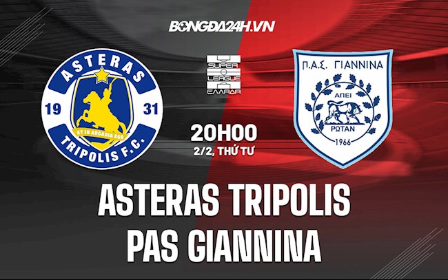 Nhận định trận đấu Asteras Tripolis vs PAS Giannina