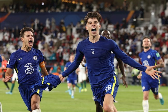 Kai Havertz đem về bàn quyết định chiến thắng cho Chelsea cũng từ chấm 11m vào hiệp phụ thứ 2