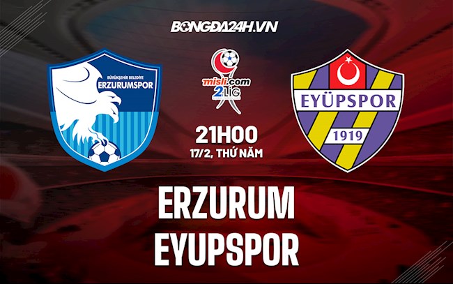 Nhận định,  BB Erzurumspor vs Eyupspor  21h00 ngày 17/2 (Hạng 2 Thổ Nhĩ Kỳ)