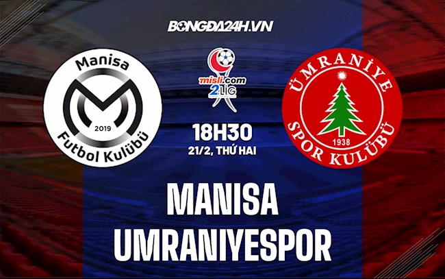Nhận định,  Manisa vs Umraniye 18h30 ngày 21/2 (Hạng 2 Thổ Nhĩ Kỳ 2021/22)