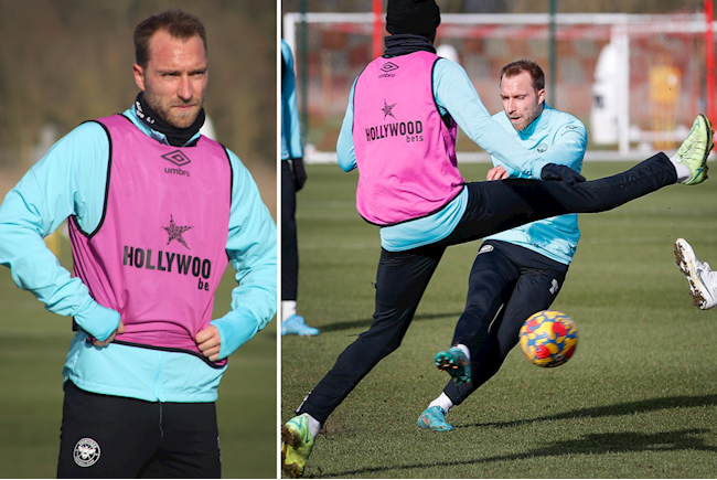 Hình ảnh mới nhất của Christian Eriksen trong màu áo Brentford