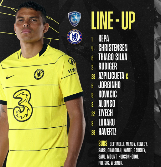 Danh sách xuất phát của Chelsea