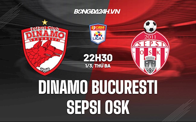 Soi kèo Dinamo Bucuresti vs Sepsi OSK VĐQG Romania 2021/22
