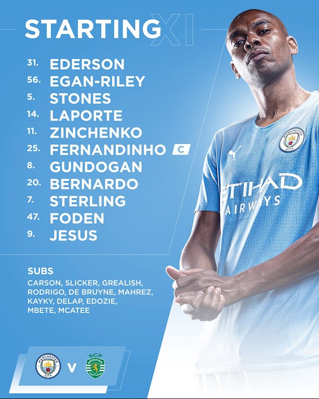 Đội hình ra sân của Man City