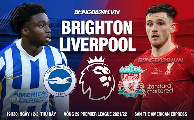 Nhận định Brighton vs Liverpool (19h30 ngày 12/3): Khó cản Lữ đoàn đỏ