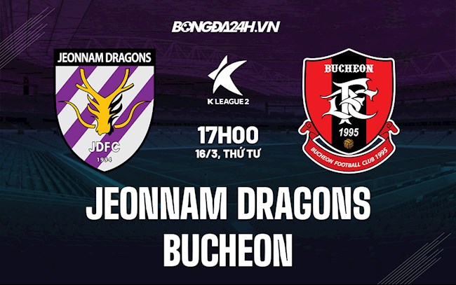 Soi kèo Jeonnam Dragons vs Bucheon Hạng 2 Hàn Quốc 2022