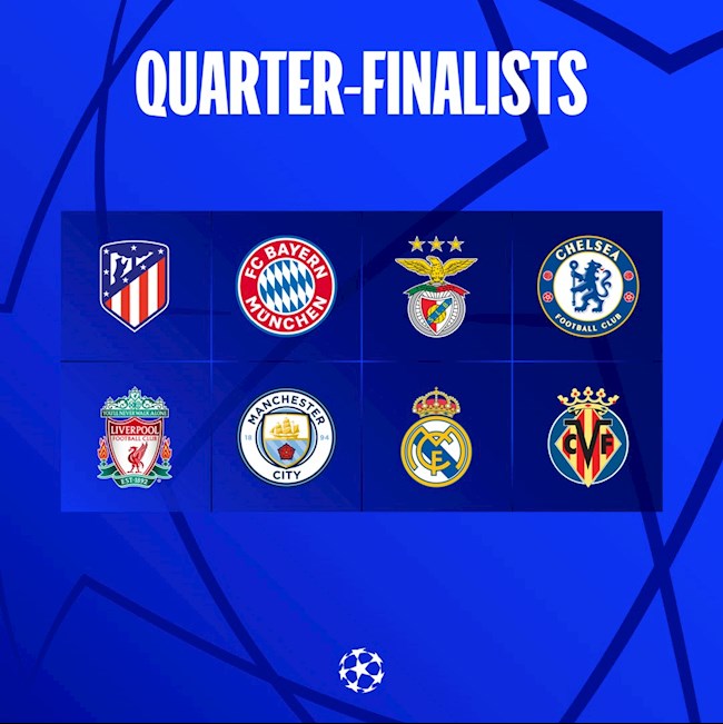 Lộ diện danh sách 8 đội vào tứ kết Champions League 2021/22 những đội vào tứ kết c1 2021