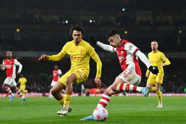 Martinelli khiến Alexander-Arnold có trận đấu khó khăn nhất trong sự nghiệp