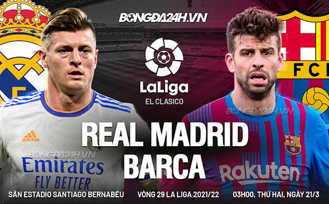 Nhận định Real Madrid vs Barcelona (3h00 ngày 21/3): “Kền kền” khẳng định sức mạnh