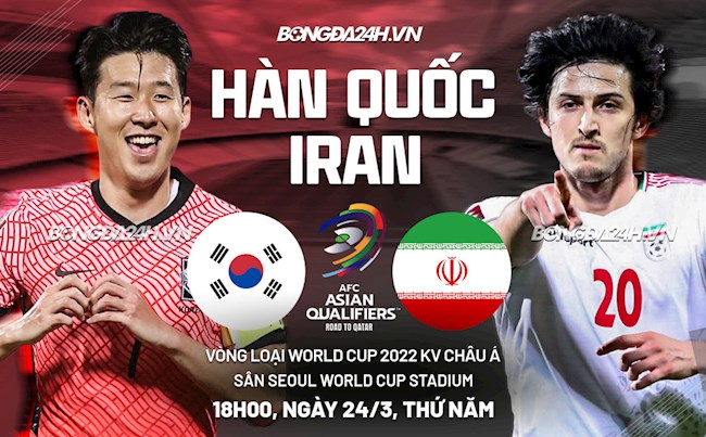 Nhận định bóng đá Hàn Quốc vs Iran 18h00 ngày 24/3 (Vòng loại World Cup 2022)