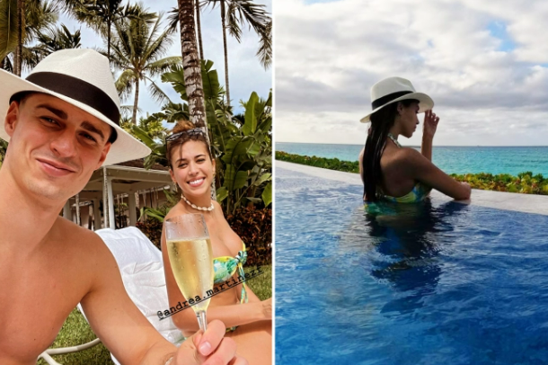 Kepa và bạn gái hoa hậu đi du lịch