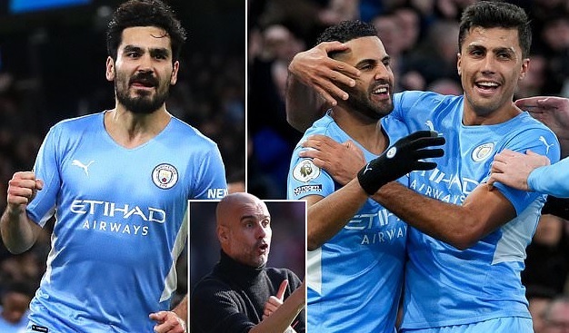 Man City giữ chân bộ ba Rodri, Mahrez và Gundogan