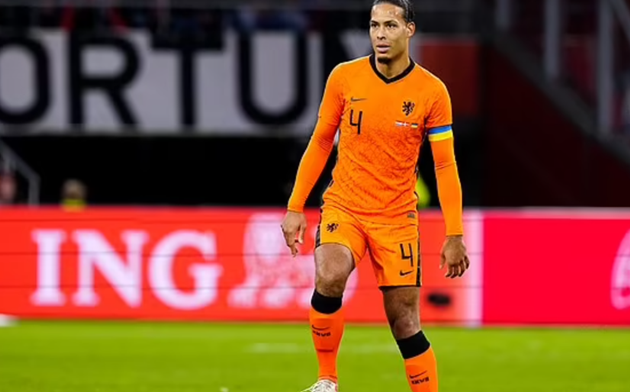 Van Dijk trong màu áo tuyển Hà Lan