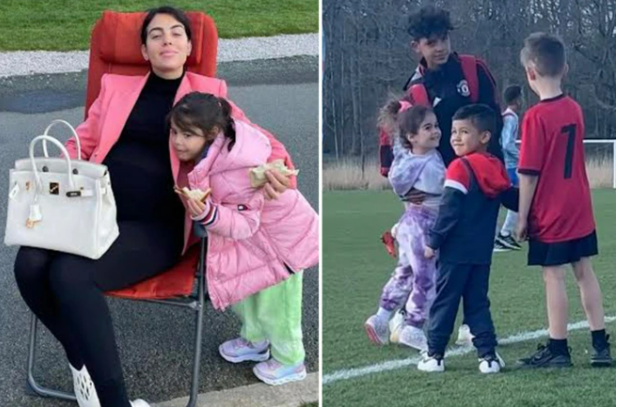 Georgina Rodriguez tới sân cổ vũ cho cậu cả nhà Ronaldo Georgina Rodriguez tới sân cổ vũ cho cậu cả nhà Ronaldo