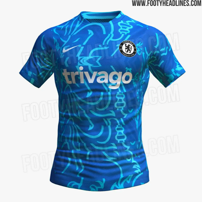 Áo đấu sân nhà và áo đấu khởi động trước trận được cho là của Cheslea mùa tới Áo đấu sân nhà và áo đấu khởi động trước trận được cho là của Cheslea mùa tới