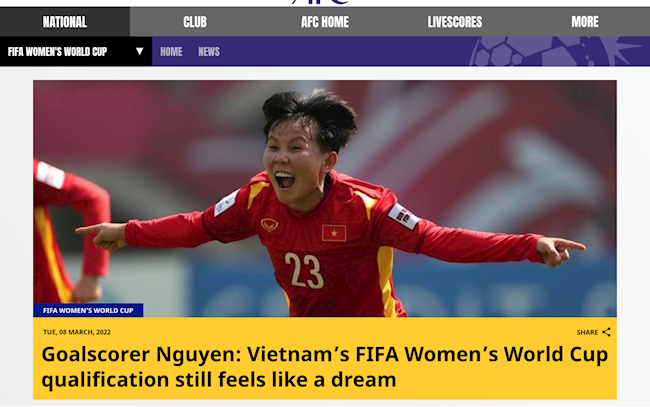 FIFA vinh danh Nguyễn Thị Bích Thùy sau tấm vé dự World Cup 2023 hình ảnh FIFA vinh danh Nguyễn Thị Bích Thùy sau tấm vé dự World Cup 2023 hình ảnh