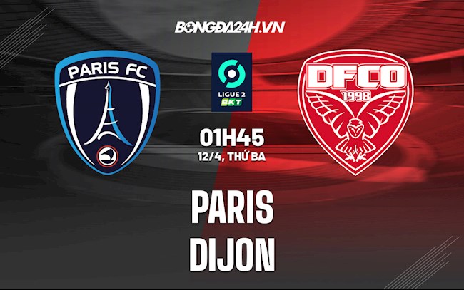 Nhận định,  Paris FC vs Dijon 1h45 ngày 12/4 (Hạng 2 Pháp 2021/22)