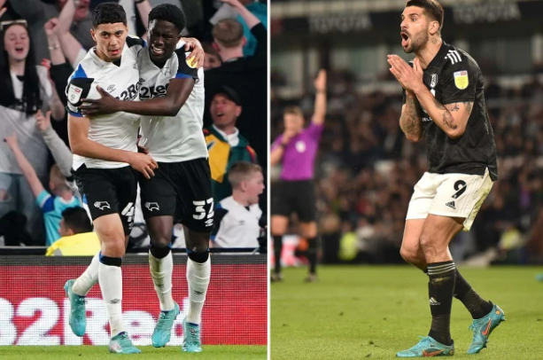 Derby đánh bại đội đầu bảng Fulham 2-1