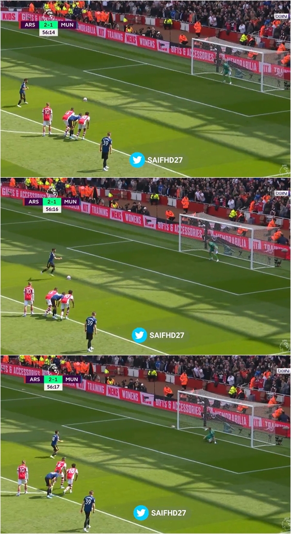 Bruno đá trượt penalty trong trận gặp Arsenal hình ảnh