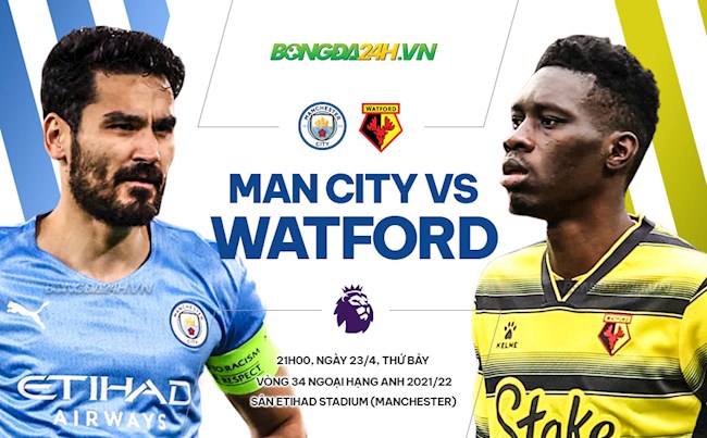 Nhận định Man City vs Watford (21h00 ngày 23/4): Chiến thắng vừa đủ