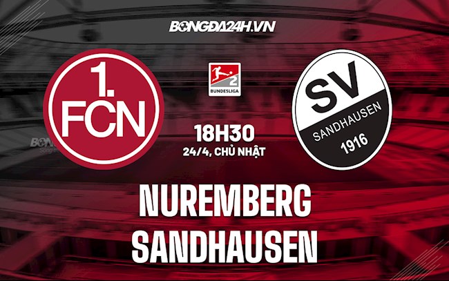 Nhận định,  Nurnberg vs Sandhausen 18h30 ngày 24/4 (Hạng 2 Đức 2021/22)