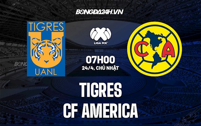 Nhận định,  Tigres vs CF America 7h00 ngày 24/4 (VĐQG Mexico 2021/22)