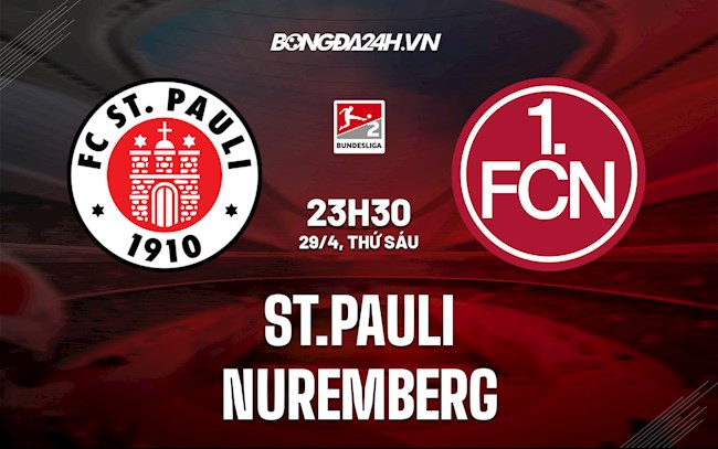 Nhận định,  St.Pauli vs Nurnberg 23h30 ngày 29/4 (Hạng 2 Đức 2021/22)