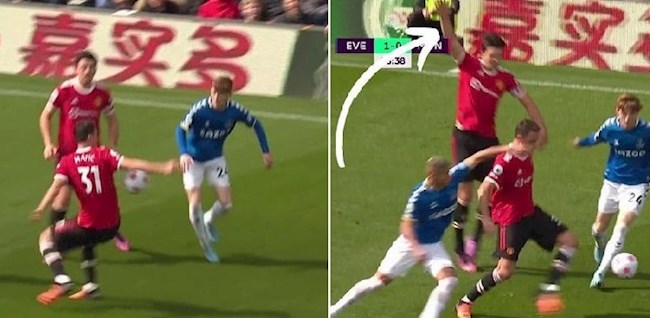 Hài hước: Maguire giơ tay xin phạt đền khi đồng đội để bóng chạm tay