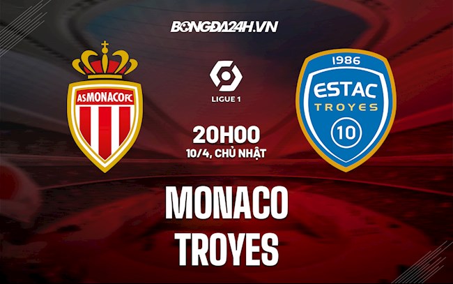 Nhận định bóng đá Monaco vs Troyes 20h00 ngày 10/4 (VĐQG Pháp 2021/22)