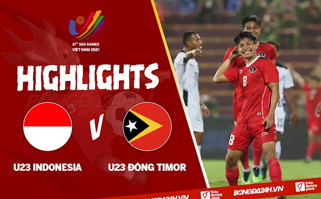 Video tổng hợp: U23 Indonesia 4-1 U23 Đông Timor (Bảng A SEA Games 31)