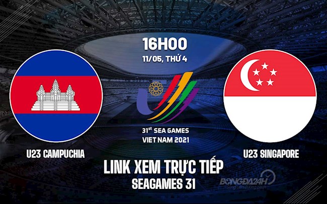 Trực tiếp bóng đá VTV6 U23 Campuchia vs U23 Singapore SEA …